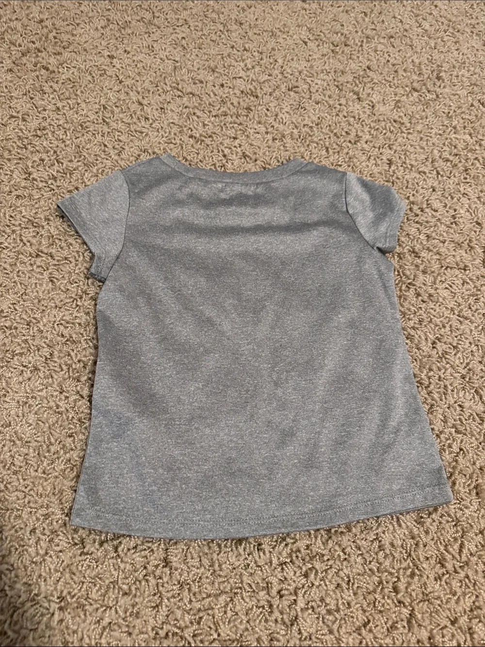 Nike Kids Gray Dri-FIT Tee with Pastel Iridescent Swoosh